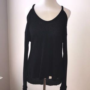 Black cold shoulder sweater by Elan